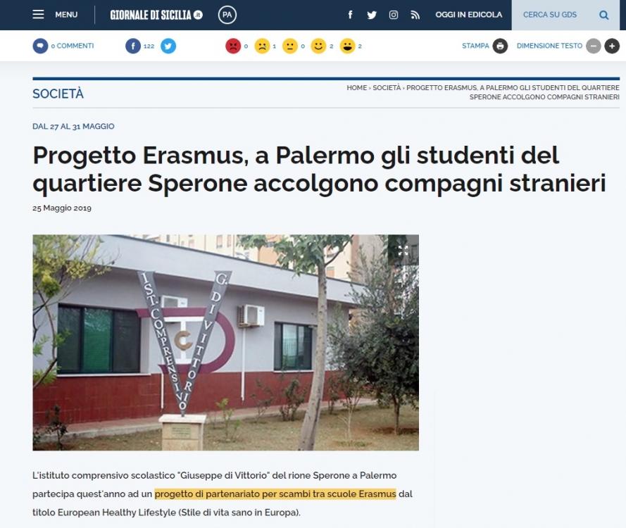 Progetto Erasmus, a Palermo gli studenti del quartiere Sperone accolgono compagni stranieri